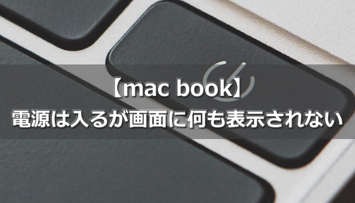 電源は入るが画面に何も表示されない